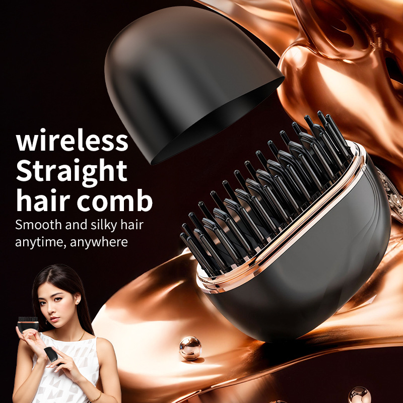 Mini Hair Straightening Comb Wireless Charging Portable Multifunctional Hair Care Not Hurt Hair Styling Comb Hair Straightener